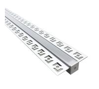 Profilé Aluminium encastrable 1m pour Ruban LED Couvercle Blanc Opaque - SILAMP