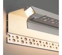 Profilé Aluminium Encastrable 2M pour Faux Plafond Éclairage Indirect - SILAMP