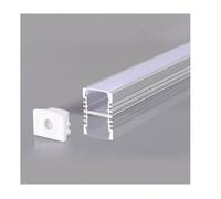 Profilé aluminium encastrable - SILUMEN - 2 m - Ruban LED - Couvercle blanc opaque - Dissipation chaleur