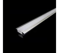Profilé Aluminium Encastré 1m avec Couvercle Blanc Opaque