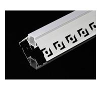 Profilé Aluminium encastré angulaire 2m pour Ruban LED Couvercle Blanc Opaque - SILAMP