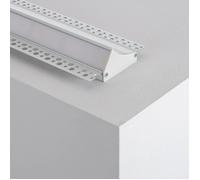 Profilé Aluminium Encastré dans Plâtre/Placo pour Rubans LED jusqu'à 20 mm avec Capot Continu