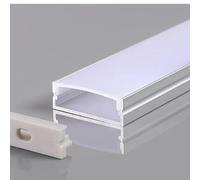 Profilé Aluminium Large 2m avec Cache Opaque Blanc