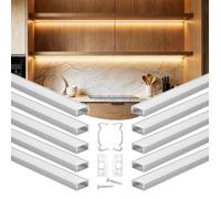 Profilé Aluminium LED en U-VEVOR-1 m-Lot de 10 Canal LED-Embouts et Clips de Fixation-Aluminium Anodisé Argent
