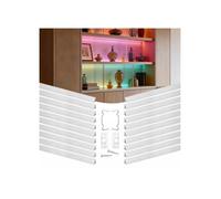 Profilé Aluminium LED en V 1 m Lot de 20 Canal LED pour Éclairage sous Meuble Ruban Lumineux Cuisine, avec Diffuseur en PC Blanc
