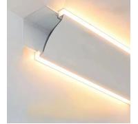 Profilé Aluminium LED - SILAMP - 2M - Double Éclairage Modulable - Blanc - Design Contemporain