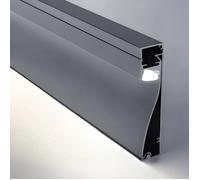 Profilé Aluminium Plinthe Couleur Gris Métallique 2M pour Ruban LED 10mm