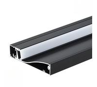 Profilé Aluminium Plinthe Couleur Noir 2M pour Ruban LED 10mm - SILAMP