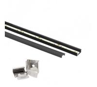 Profilé Aluminium pour Ruban LED - SILUMEN - Cache Opaque Noir - Intérieur