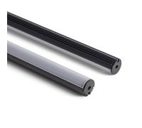 Profilé Aluminium Suspendu Rond pour Rubans LED jusqu'à 11 mm Noir 2 m Semi