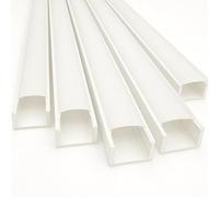 Profilé blanc en aluminium pour bande LED avec diffuseur opaque Pack avec support de montage U, barre dissipateur en bandes de 2 m, canal avec support de montage, capuchons finaux