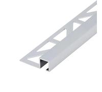 Profilé carré DURAL en aluminium argenté brillant-brossé (H= 12,5 mm, L= 250 cm)