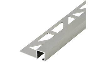 Profilé carré DURAL en aluminium titane brillant-brossé (H= 11 mm, L= 250 cm)