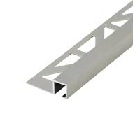 Profilé carré DURAL en aluminium titane brillant-brossé (H= 12,5 mm, L= 250 cm)