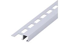 Profilé carré en aluminium argenté mat - Rail pour carrelage (12,5 mm, 300 cm)