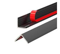 Profilé Carrelage Adhésive, 100cm* 3pièces Aluminium Baguette d' Angle en L, Baguette de Finition Murale, Cornière de Mur et Meuble, Protection de Bordure(Frosted Black,20mm x 1m)