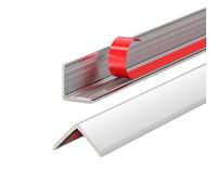 Profilé Carrelage Adhésive, 100cm* 3pièces Aluminium Baguette d' Angle en L, Baguette de Finition Murale, Cornière de Mur et Meuble, Protection de Bordure(Frosted Silver,20mm x 0.9m)