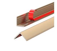 Profilé Carrelage Adhésive, 100cm* 3pièces Aluminium Baguette d' Angle en L, Baguette de Finition Murale, Cornière de Mur et Meuble, Protection de Bordure(Frosted Titanium Gold,10mm x 1m)
