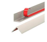 Profilé Carrelage Adhésive, 100cm* 3pièces Aluminium Baguette d' Angle en L, Baguette de Finition Murale, Cornière de Mur et Meuble, Protection de Bordure(Milk Coffee,15mm x 1m)