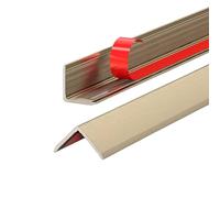 Profilé Carrelage Adhésive, 100cm* 3pièces Aluminium Baguette d' Angle en L, Baguette de Finition Murale, Cornière de Mur et Meuble, Protection de Bordure(Brushed Bronze,20mm x 1m)