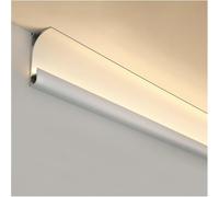 Profilé Chnnel en Aluminium Bsebord Profilé Chnnel en Aluminium Bsebord pour Coin De Plafond Wll, Montage Wll Châssis LED avec Couvercle Crylic, Plinthe Profilé Bsebord pour La, One Color, 1m