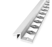 Profilé d'ajustement de rampe 12,5 x 17 x 2500 mm - Hauteur de bordure 6 à 12,5 mm - Profil de compensation en aluminium - Profilé de compensation de hauteur fermé - Perforé - Profilé métallique en