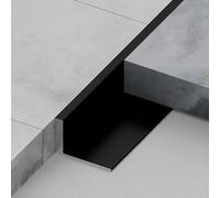 Profilé D'angle Aluminium Barre De Seuil Profilé En L Protection Des Bords Baguette D’Angle Pour Angles Murs/Sols/Carrelage(Black,H 8mmxL 110cm)