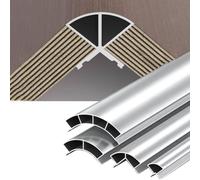 Profilé d'angle arrondi pour panneau mural, Bande de recouvrement anti-fissures pour panneaux de meubles en bois de 18 mm(R 80mm(3-5/32"),3.94ft/120cm)