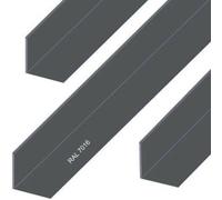Profilé d'angle en aluminium anthracite revêtu par pulvérisation RAL 7016 (20 x 10 x 2 mm - 2000 mm).