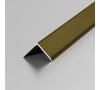 Profilé d'angle en L, Bande De Seuil en Aluminium, Bande De Transition Sol, Protections d'angle, Jointure De Bordure De Sol, 100cm(3pcs)(Brushed Champagne,0.6 * 0.6cm)