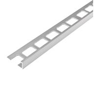 Profilé d'angle fin de carrelage alu argent mat (H= 6 mm, L= 100 cm)