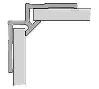 Profilé d'angle HÜPPE, intérieur, pour habillage mural EasyStyle longueur 2550mm, ES0202132, Couleur: gris foncé