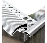 Profilé De Bord D'égouttement En Aluminium, Conception Extérieure | Solin anti-goutte for mur extérieur, facile à couper et à installer, empêche le refoulement(20mm)