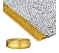 Profilé de bord d'escalier en PVC souple, autocollant, découpable, pour la transition du tapis au carrelage, protection des bords de tapis décoratif pour une hauteur inférieure à 6 mm (doré, 11 m)