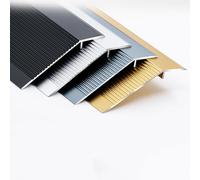 Profilé de bordure de porte d'entrée, profilé de seuil de porte, profilé de transition de seuil en aluminium, seuils de porte intérieurs en métal(Gold)