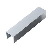 Profilé de canal en U en alliage d'aluminium industriel 20 × 20 × 2 mm, longueur 1 M, support structurel usinable for la réparation automobile, l'ingénierie et les constructions de bricolage(Silver)