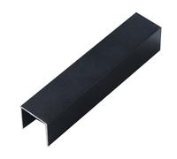 Profilé de canal en U en alliage d'aluminium industriel 22 × 10 × 1 mm, longueur 1 M, support structurel usinable for la réparation automobile, l'ingénierie et les constructions de bricolage(Black)