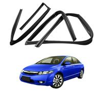 Profilé de Fenêtre et Joint de Guide pour Civic 2006-2011 OE: 72275/72235/72775/72735-SNL-T02, Scellement et Guide de Vitre de Voiture Caoutchouc Souple, Full Set of Four Pieces