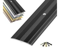 Profilé De Finition Plat Pour Joints De Plancher 90/180/270cm Barre Seuil Métallique Bande De Séparation Plate Pour Le Raccordement Des Joints De Plancher(Black,90cm/3ft)