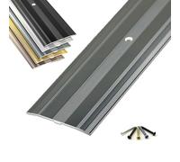 Profilé De Finition Plat Pour Joints De Plancher 90/180/270cm Barre Seuil Métallique Bande De Séparation Plate Pour Le Raccordement Des Joints De Plancher(Iron,90cm/3ft)