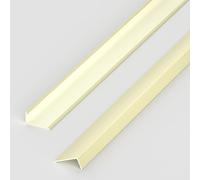 Profilé de Finition pour Moquette et Sol, Bande de Transition en PVC pour sols en Bois/carrelage/stratifié/parquet, moulure de Protection d'angle en L Aspect Bois (Beige, 90 * 2,8 * 1,8 cm)