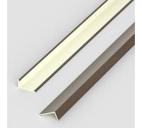 Profilé de Finition pour Moquette et Sol, Bande de Transition en PVC pour sols en Bois/carrelage/stratifié/parquet, moulure d'angle en L Aspect Bois (Noyer, 90 x 2,5 x 1,2 cm)