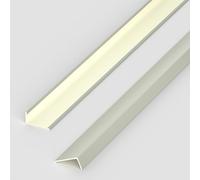 Profilé de Finition pour Moquette et Sol, Bande de Transition en PVC pour sols en Bois/carrelage/stratifié/parquet, moulure de Protection d'angle en L Aspect Bois (Gris Clair, 90 * 2,3 * 0,8