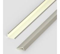 Profilé de Finition pour Moquette et Sol, Bande de Transition en PVC pour sols en Bois/carrelage/stratifié/parquet, moulure de Protection d'angle en L Aspect Bois (Gris foncé, 90 x 2 x 0,8 c