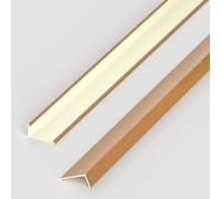 Profilé de Finition pour Moquette et Sol, Bande de Transition en PVC pour sols en Bois/carrelage/stratifié/parquet, moulure de Protection d'angle en L Aspect Bois (Marron, 90 * 2,3 * 0,8 cm)