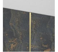 Profilé de jonction en Aluminium Finition Or Brossé pour Panneaux Muraux - 20x5x2100 mm