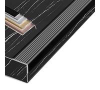 Profilé de marches d'escalier en aluminium - Forme en L - Imperméable Cornière Alu, Profilé De Protection d'angle Largeur 3x2cm 5x3cm 10x3cm Bandes de transition de sol(Noir,W5cm)