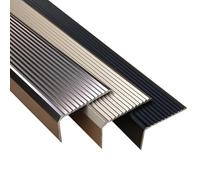 Profilé de nez de marche antidérapant en aluminium, bande antidérapante for marches d'escalier et bords de piscine(Gray,90cm L 30mm*20mm)