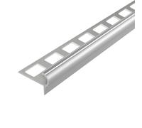 Profilé de nez de marche style florentin argent mat (9 mm, 300 cm)