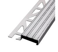 Profilé de nez de marche V2A inox antidérapant (H= 9mm, L= 300cm)